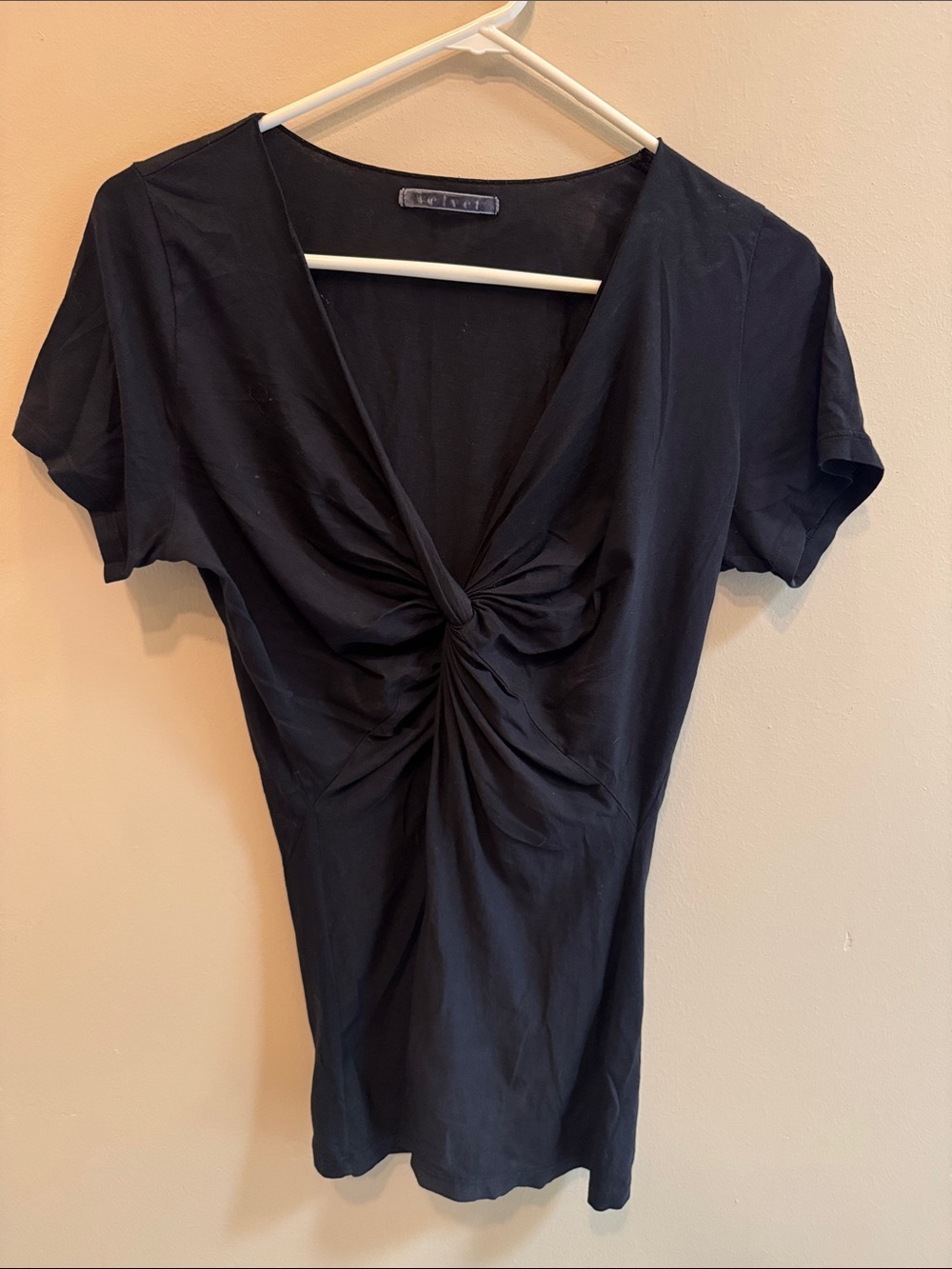 Velvet Knotted front Shirt